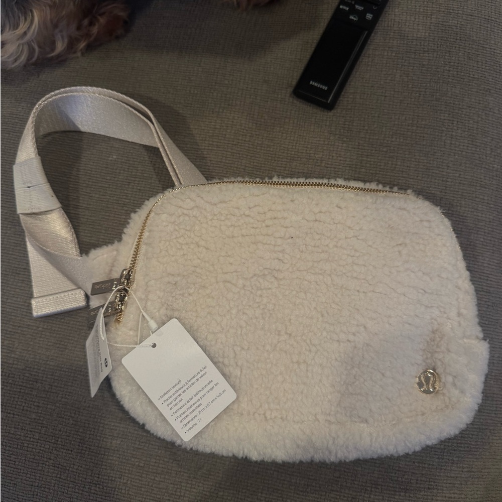 Lululemon Athletica Cream Sherpa Satchel